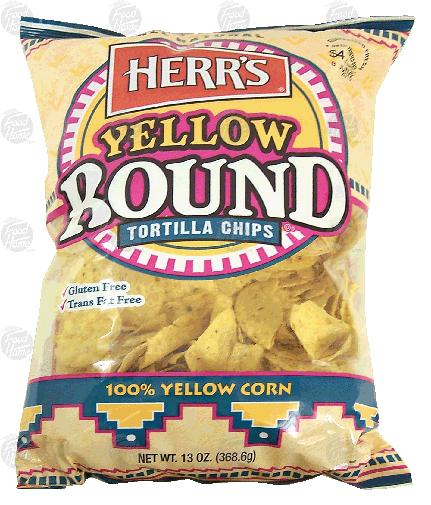 Herr's  100% yellow corn round tortilla chips Full-Size Picture